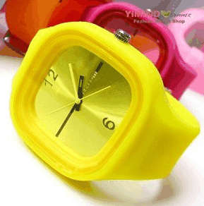 High Quality Unisex Silicone Jelly Watch - Yellow