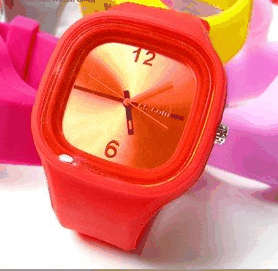 High Quality Unisex Silicone Jelly Watch - Orange