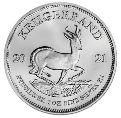 2 x 1oz Silver Krugerrands 2021 (Save on shipping order 2)