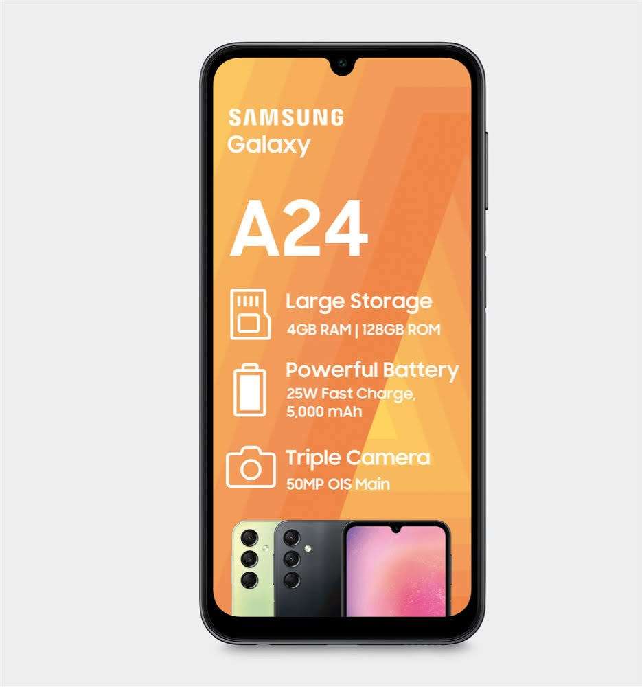 SAMSUNG GALAXY A24|| 5OMP CAMERA,TRIPLE SET UP,4G/128G VERY GOOD CONDITION,