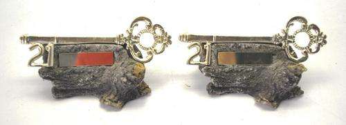 2X 21st KEYS ON MARBLE STAND