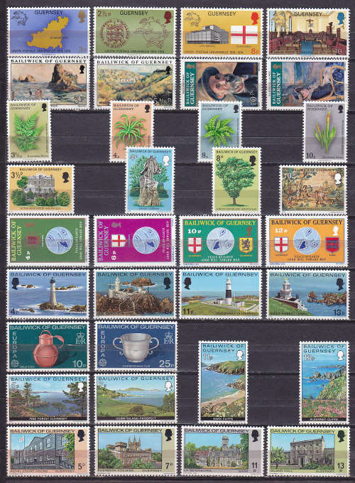 GUERNSEY : NINE VERY FINE UNMOUNTED MINT SETS