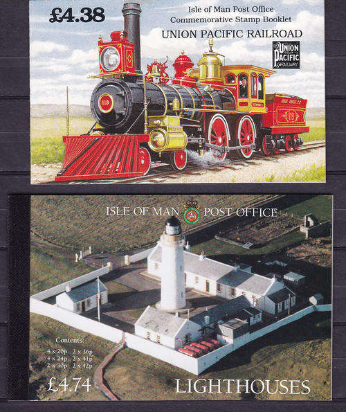 ISLE OF MAN : TWO VERY FINE BOOKLETS COMPLETE WITH STAMPS
