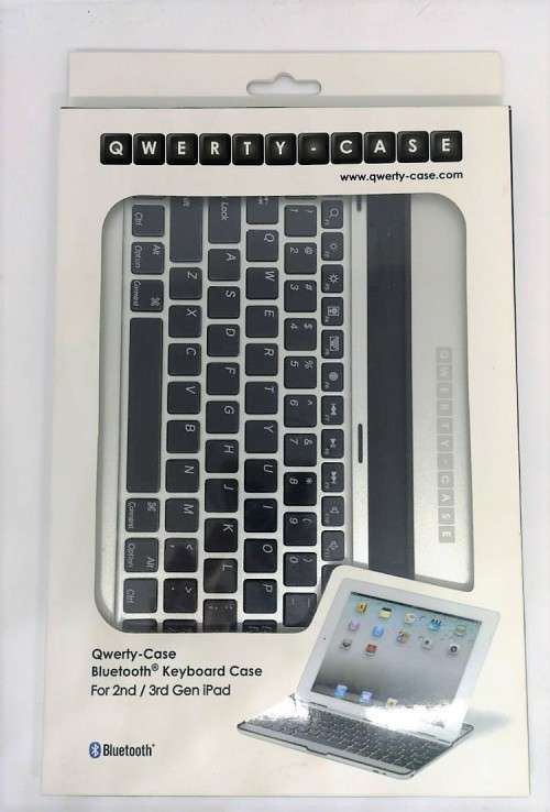 "LATE ENTRY" Apple Ipad 2nd/3rd Gen Bluetooth Full Aluminium QWERTY CASE Keybord