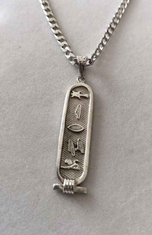 Solid 925 Sterling Silver Egyptian Designer  Style Pendant, very unique, NOT PLATED!!