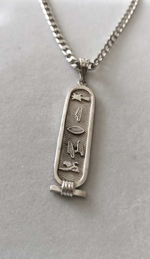 Solid 925 Sterling Silver Egyptian Designer  Style Pendant, very unique, NOT PLATED!!