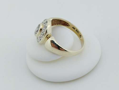 Solid 9ct Yellow Gold Vintage Handmade Engagement Style Ring