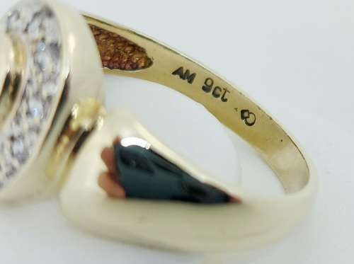 Solid 9ct Yellow Gold Vintage Handmade Engagement Style Ring