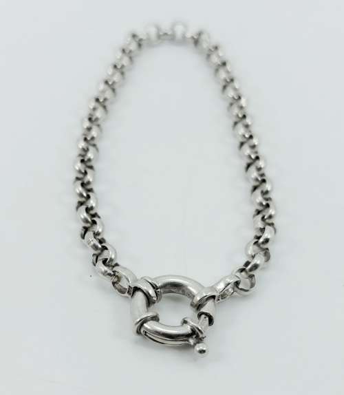 Solid 925 Silver Designer Belcher Link Bracelet, As per Pictures Posted.