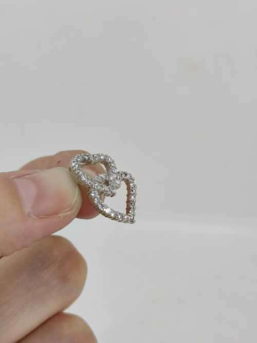 Solid 925 Silver Designer Heart Style Pendant