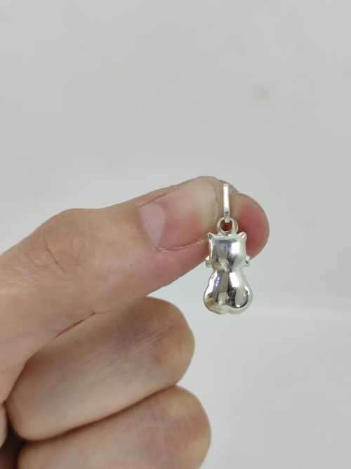 Solid 925 Silver Designer Kitty Kat Charm/Pendant