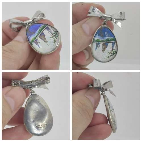 Solid 925 Silver Vintage Brooch Pin