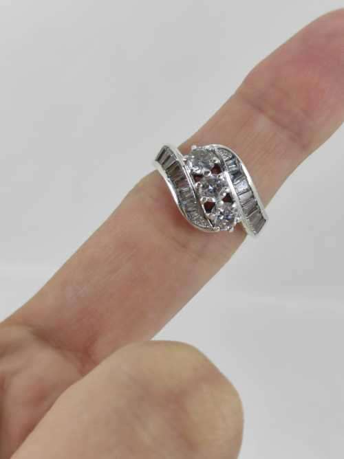 Silver 925 Silver Designer Engagement Ring