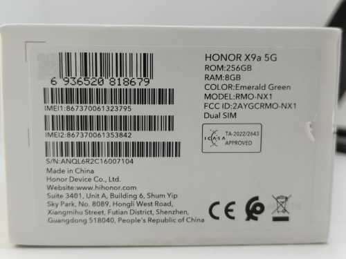 Honor X9A Cellphone, Brand new, 256gig, 8gig Ram, Dual Sim, Local Stock