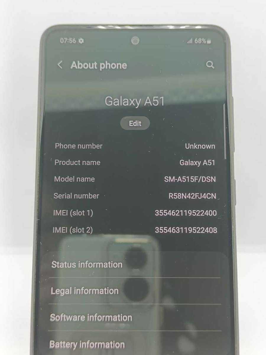 Samsung Galaxy A51 Cellphone, Dual Sim, 128gig, 4gig Ram, Local Stock