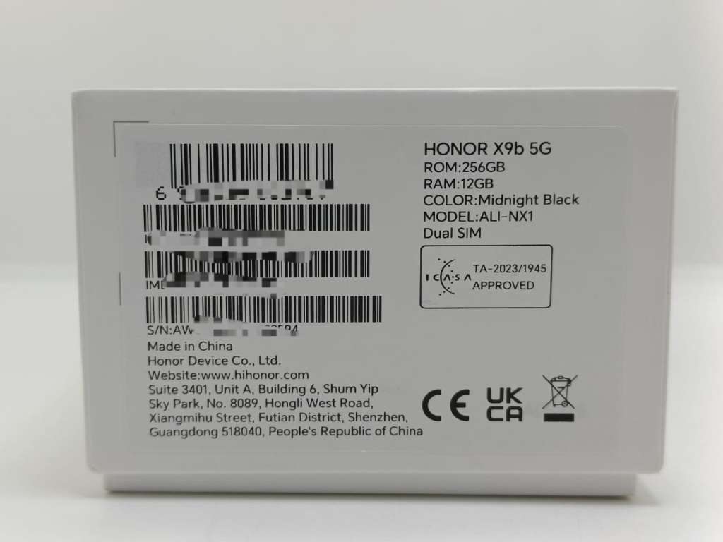 Honor X9B 5g ellphone, Like New, 256gig, 12gig Ram, Dual Sim, Open to All Networks