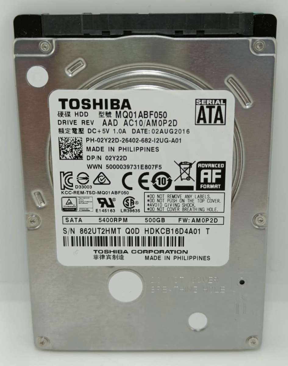 4 x Toshiba 2.5` Laptop Hard drives, 2 x 1000gig & 2 x 500gig Sizes, one bid for all, as per pics