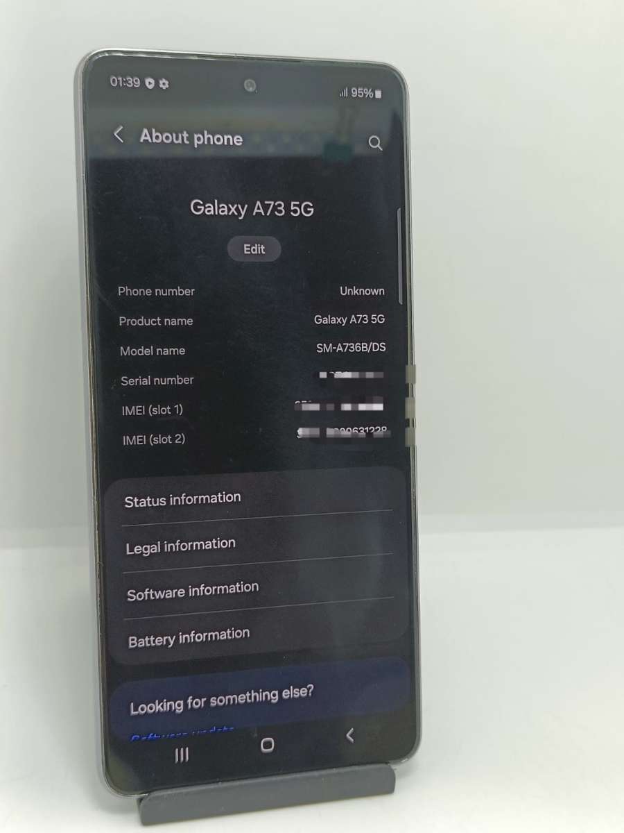 Samsung Galaxy A73 5g, Dual Sim, 128gig, 6gig Ram, Dark Grey, Very Clean