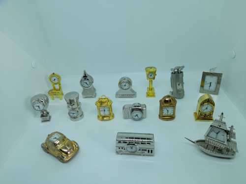 15 x Vintage Mini Desk Watches bid for all ,Needs new Batteries all tested 100%