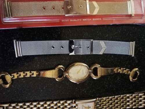 2 x Vintage ladies watches, WORKING, NEEDS BATTERIES, with lot watch straps, BID FOR ALL