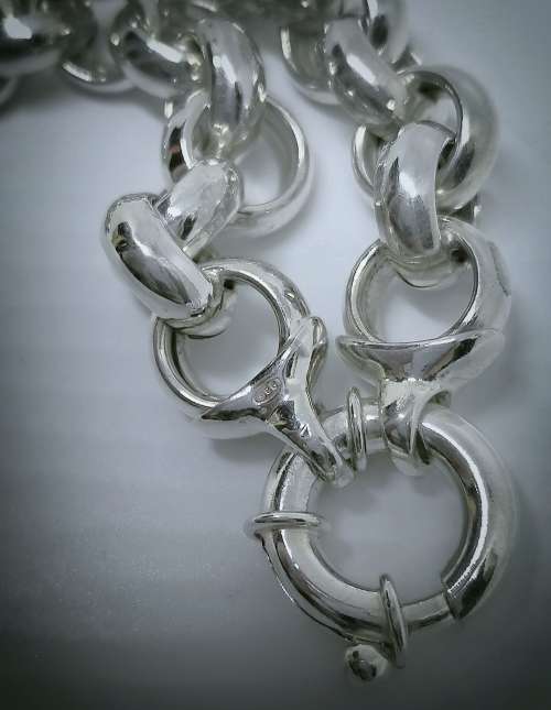Solid 925 Silver Belcher Link Designer Chain Bulky Style
