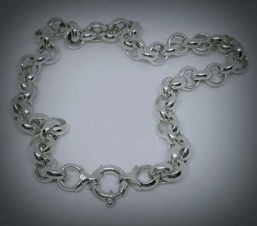Solid 925 Silver Belcher Link Designer Chain Bulky Style
