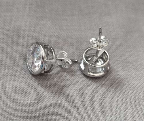Solid 925 Silver Large Designer Earings Studs, See full Description!!!