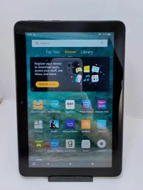 Kindle Fire 8 HD, 32gig, With Alexa, Like new with Dark Blue Cover