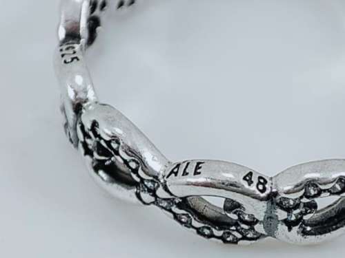 Solid 14ct Gold and Silver Pandora Infinity Promise Ring, Genuine Pandora.