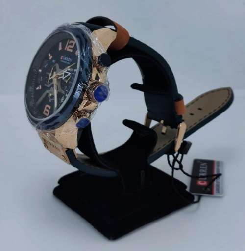 Curren Chronograph Sports Watch, Rose Gold and Blue  Brand new Never used!!!
