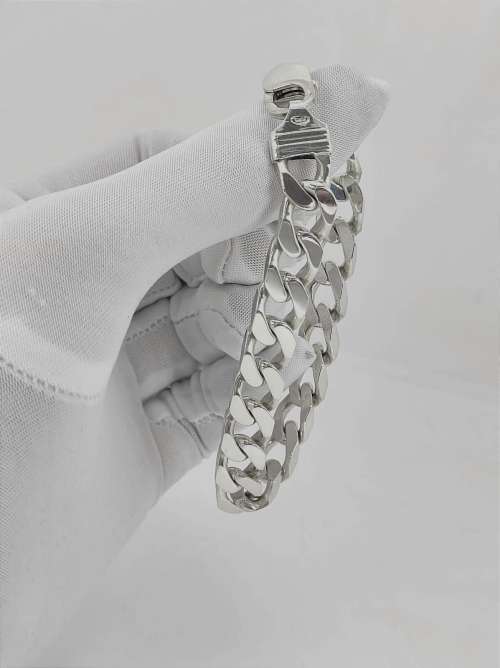 Solid 925 Silver Curb Link Bracelet, Very heavy And Solidly Made, IBB Hallmarked!!!