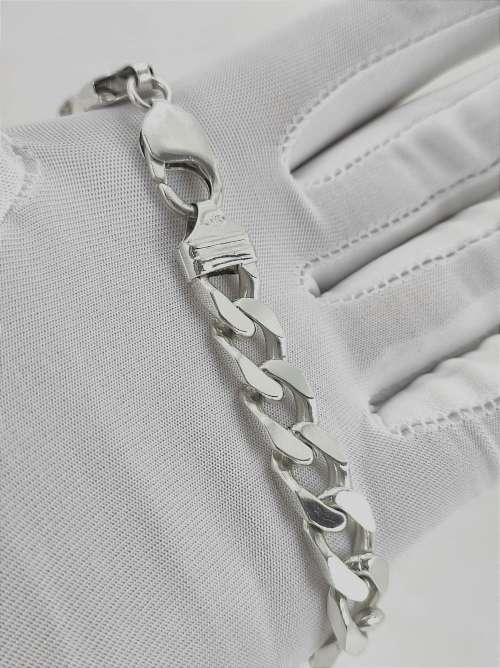 Solid 925 Silver Curb Link Bracelet, Very heavy And Solidly Made, IBB Hallmarked!!!