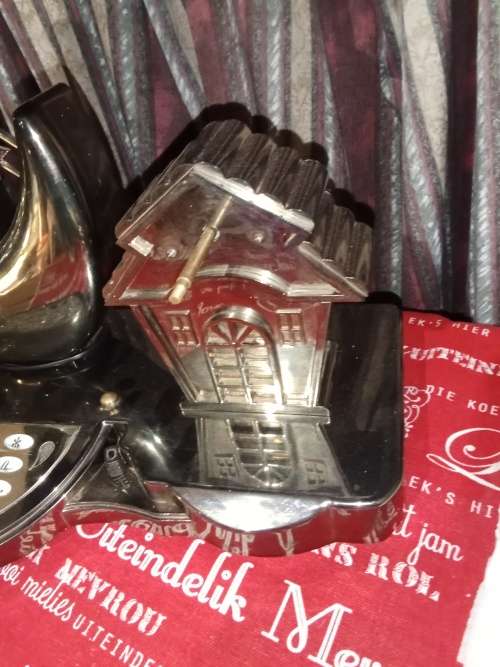 Antique Telephone Clock With Lights