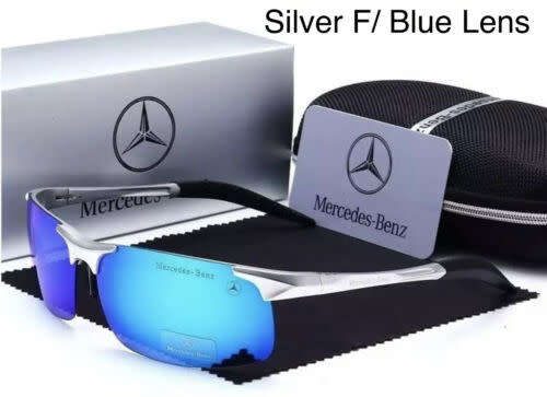 Mercedes Benz Sunglasses - Men`s - Polaroid Lens / Alloy Frame Glasses- Gold Frame and Grey frame