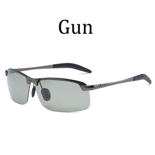 Men change color night driving glasses photochromic polarized sunglasses