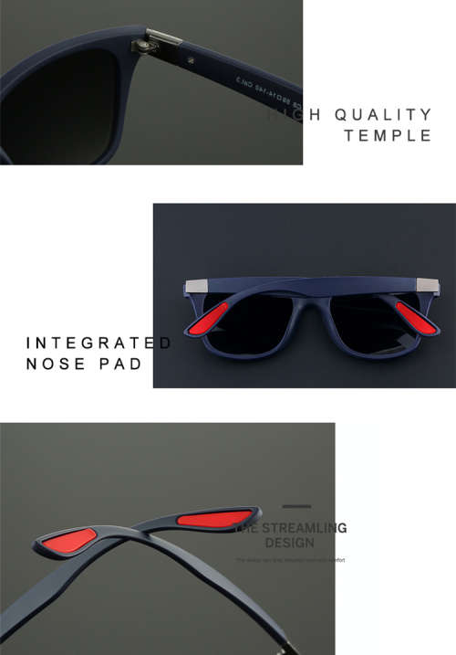 Classic men women square frame driving sunglasses polarized sunglasses uv400