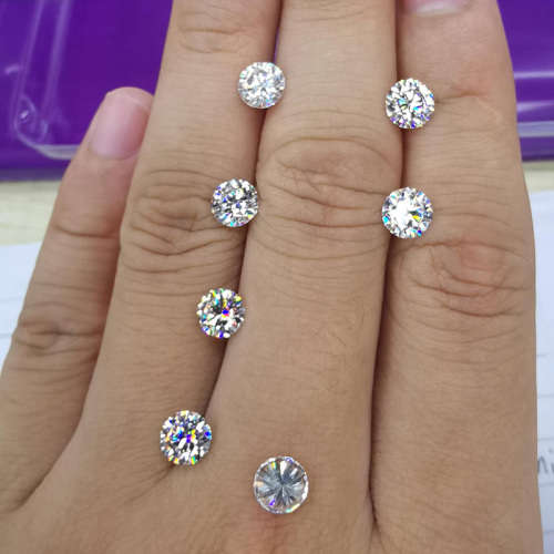 Round Brilliant Cut 0.5ct GH colour color white VVS lab create moissanite