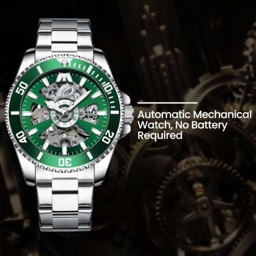 MEGALITH Luxury Watch Mechanical High Quality Automatic Classic Stainless Steel Strap Men