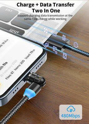 3 in 1 Magnetic Fast Charging USB Cable 3A Phone Charger Type-C/ Micro USB/ IOS