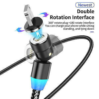 3 in 1 Magnetic Fast Charging USB Cable 3A Phone Charger Type-C/ Micro USB/ IOS