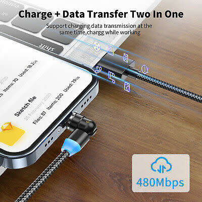3 in 1 Magnetic Fast Charging USB Cable 3A Phone Charger Type-C/ Micro USB/ IOS