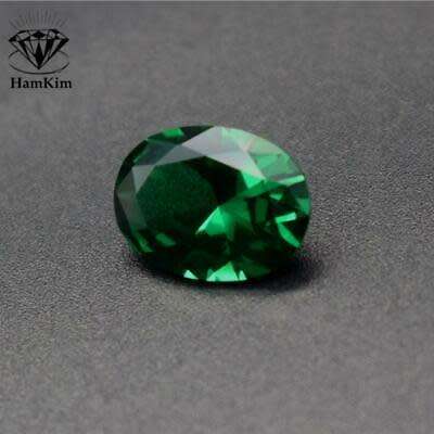 Lab Created Green Emerald Loose 6*8mm Gemstone Emerald Colombia Faceted Cut AAAAAAA+
