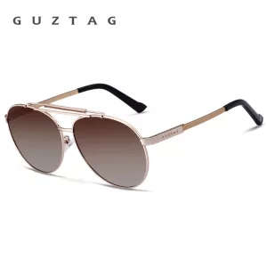GUZTAG Unisex Classic Brand Men Women Aluminium Sunglasses Polarized UV400 G8002 `Brownish Colour`