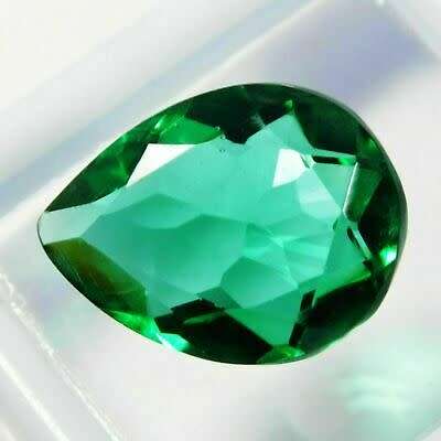 AAA+ 10.10ct-10.40ct Pair Of Pear Cut Certified Lab Created Green Emerald Loose Gemstone