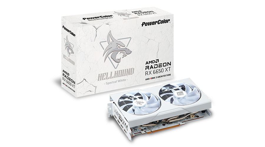 Hellhound Spectral White AMD Radeon RX 6650 XT 8GB GDDR6