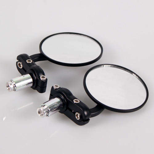 MOTORCYCLE BAR END MIRRORS BLACK BIKE