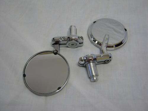 Motorcycle Bar End Mirrors Chrome (Pair)