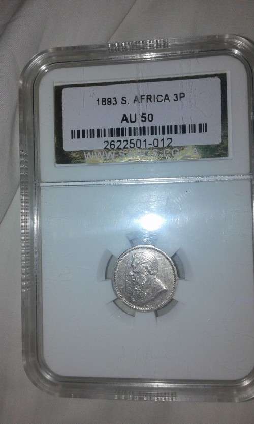 1893 Threepence AU50