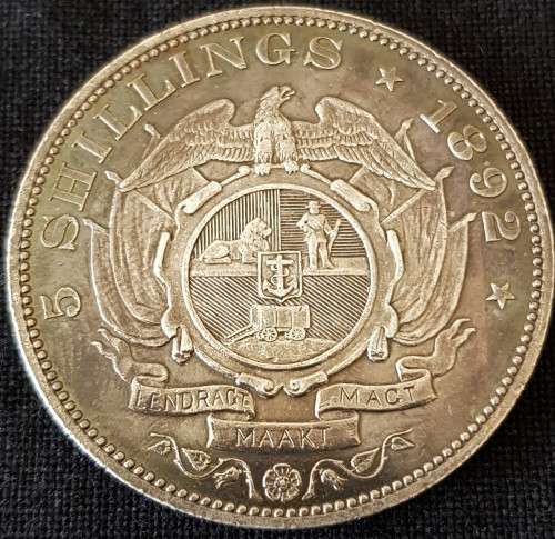 ZAR Paul Kruger 1892 double shaft 5 shilling !For Kaiser S.A. only please!