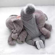  UNBELIEVABLY HUGGABLE  This giant elephant stuffed pillow toy is designed in such a way to satis